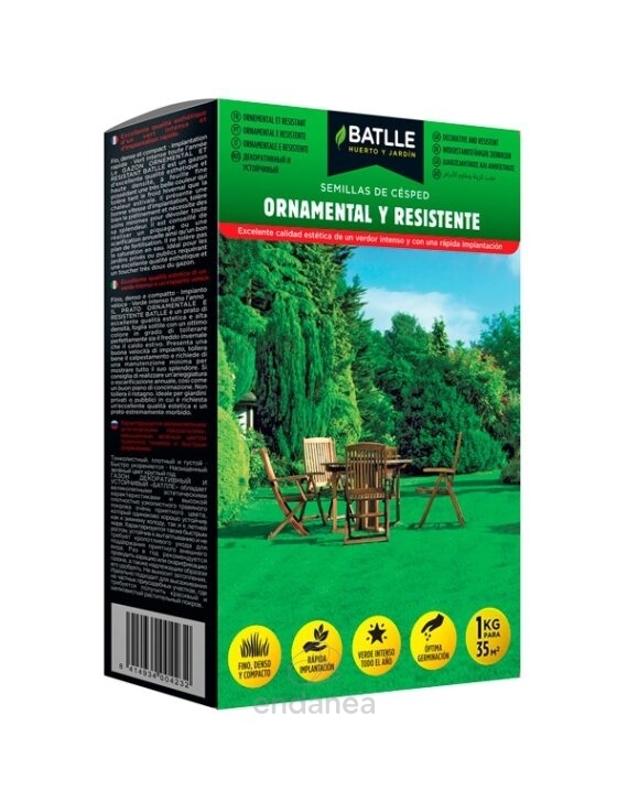 Semillas Césped Ornamental y Resistente Batlle 1 Kg