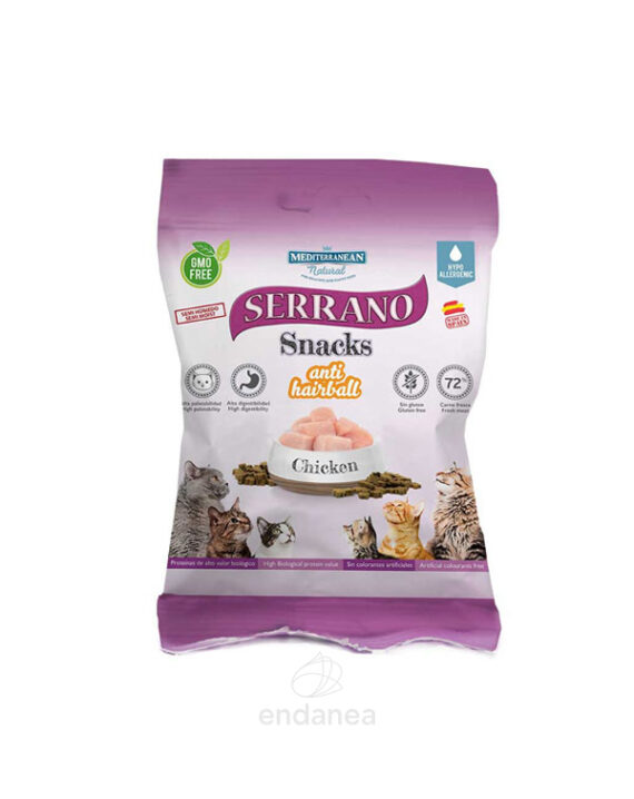 Serrano Snack Gato Hair Ball Pollo Anti Pelos