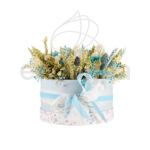 Sombrerera de Flor Seca Azul para Nacimiento