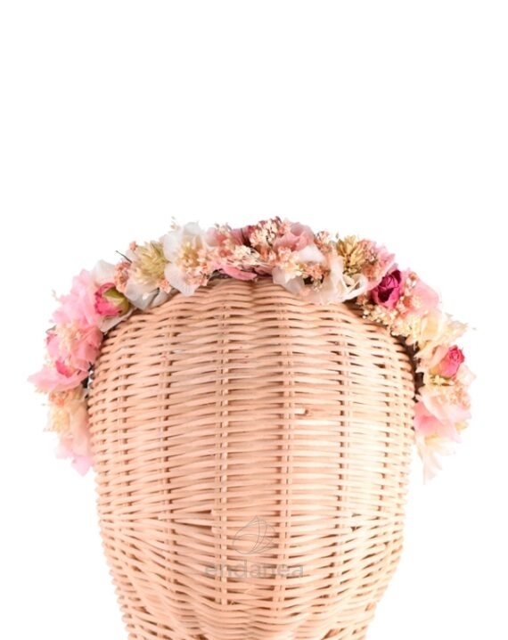 Diadema Flor Preservada para Comuniones