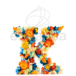 Letra de Flor Seca Pequeña K