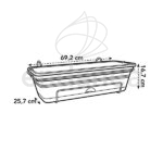 Jardinera Elho Green Basics Trough Allin1 70cm Medidas