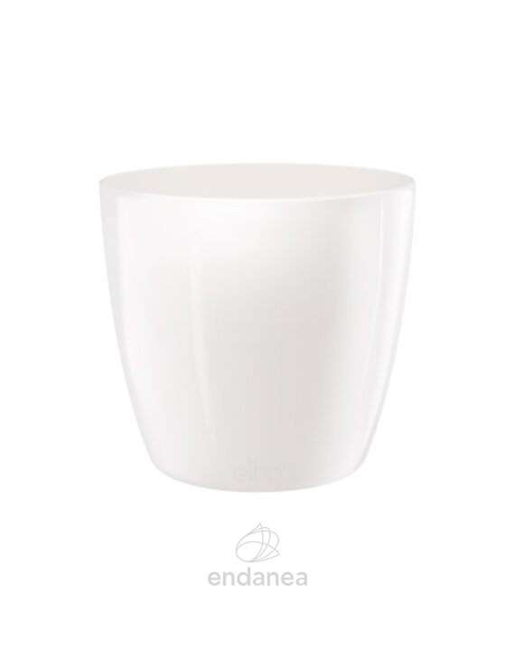 Maceta Elho Brussels Diamond Round White