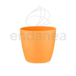 Maceta Elho Brussels Round Mini Sunrise Orange