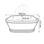 Maceta Elho Corsica Wall Basket White 39cm Colgante Medidas