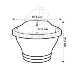 Maceta Elho Corsica Wall Basket White 25cm Colgante Medidas