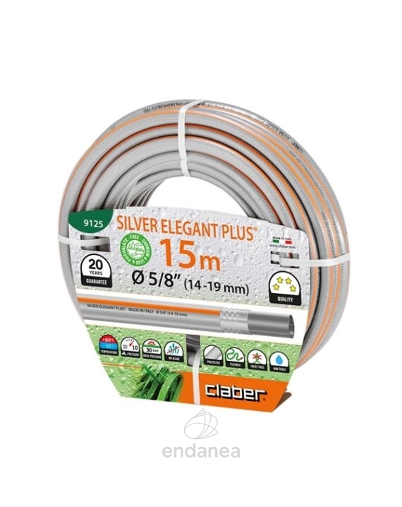 Manguera Silver Elegant Plus Ø 5/8” (14-19 mm) 15 m de CLABER