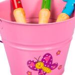 Set Herramientas y Cubo Infantil Rosa de Stocker Mariposa