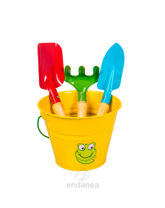Set Herramientas y Cubo Infantil Amarillo de Stocker Herramientas de Jardín