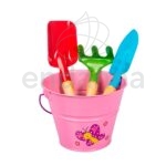 Set Herramientas y Cubo Infantil Rosa de Stocker Herramientas de Jardín