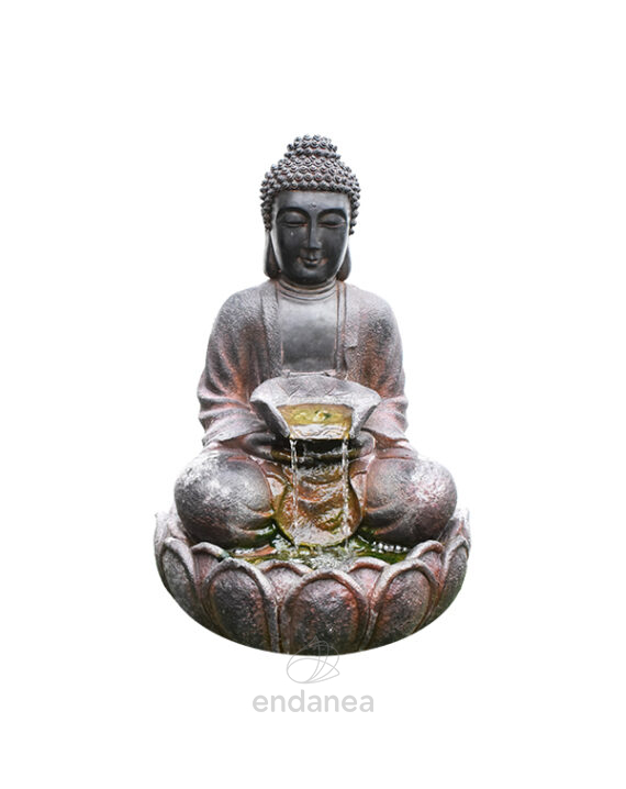 Fuente Iluminada Buda P. Decoración Exterior - Cerámicas López Blanco