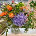 Ramo Azul, Melocotón y Rosa Decoración