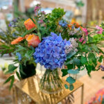 Ramo Azul, Melocotón y Rosa Decoración