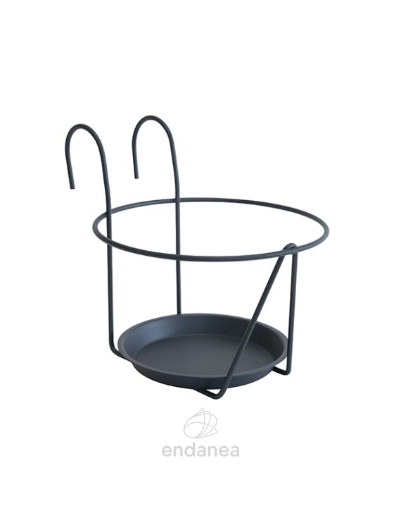 Soporte Maceta Antracita Balcón M (16 - 18 cm Ø)