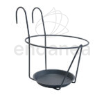 Soporte Maceta Antracita Balcón M (25 cm Ø)