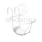 Soporte Maceta Blanco Balcón M (16 - 18 cm Ø)