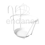 Soporte Maceta Blanco Balcón M (20 - 22 cm Ø)