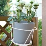 Soporte Maceta Blanco Balcón Celosía