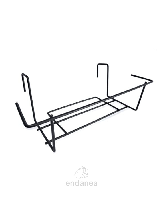 Soporte Jardinera Balcón Negro 60cm