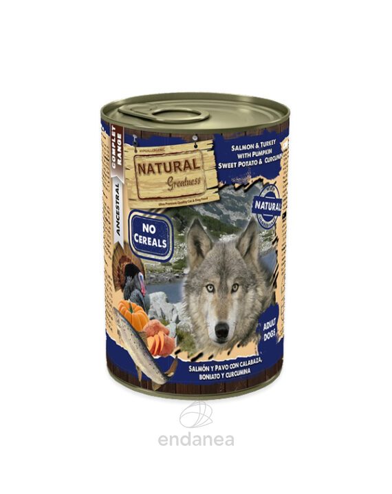 Natural Greatness Salmón y Pavo Perros Adultos 400g