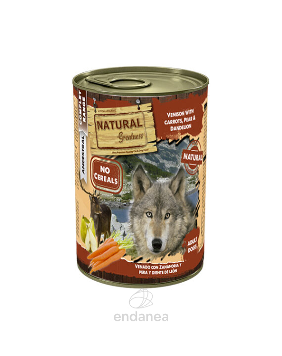 Natural Greatness Venado con Zanahoria Perros Adultos 400g