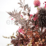 Flores Secas Tonos Rosas en Bote Vintage