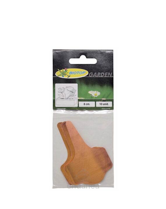 Etiquetas Metálicas Curvadas en Pincho Biotop