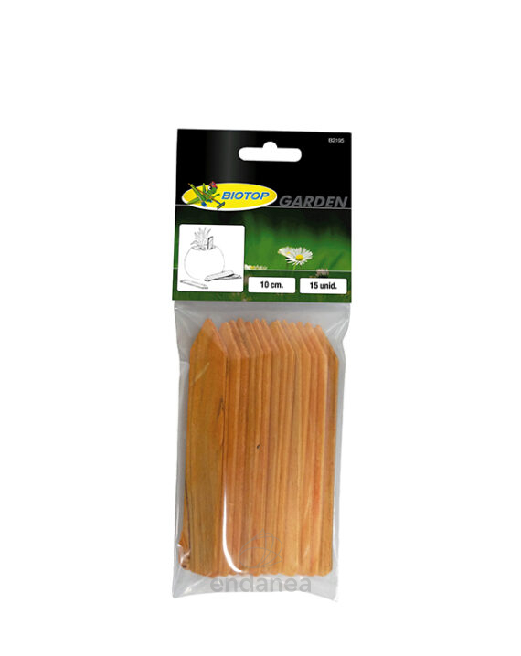 Etiquetas Madera Biotop 10cm - 15 uds