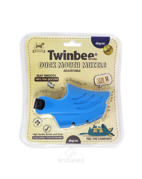 Bozal Silicona Twinbee Duck de Dapac Azul Talla M