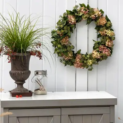 Taller Corona Otoñal con Hortensias